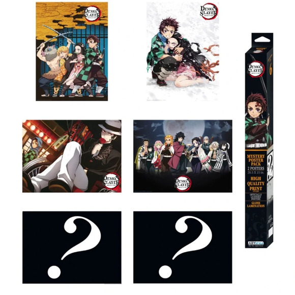 NIB Demon Slayer - Blind Mini Poster Set - Picture 1 of 4